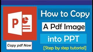 How To Copy A Pdf Image Into PowerPoint