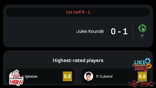 Jules Kounde Goal, Getafe vs Barcelona (0-1) Goals and Highlights