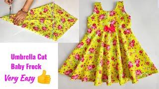 4-5 Year Umbrella cut Baby frock cutting and stitching