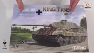 Meng - King Tiger 128 Porsche Turret - What is in the Box Review