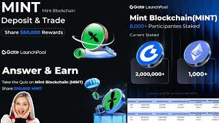 Claim Free $300 Mint Token To Your Wallet | Gate.io Launchpool Airdrop | 200,000 $MINT Rewards Free