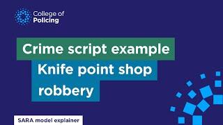 Crime script example | Video explainer 9 | Problem solving with the SARA model