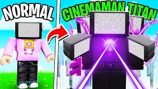 Unlocking GODLY TITAN CINEMAMAN In ROBLOX SKIBIDI TOILET TOWER DEFENSE!? (MAX LEVEL!)