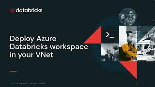 Setup Azure Databricks Workspace with VNET Injection