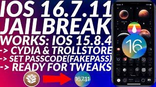 Jailbreak iOS 16.7.11 with Cydia + Trollstore & Passcode | Palera1n 16.7.11 Jailbreak Rootful | Easy