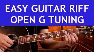 Quick And Easy Open G Guitar Riff: Blues Guitar Lesson with TAB