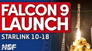  SpaceX Falcon 9 Launches Starlink 10-18 Mission