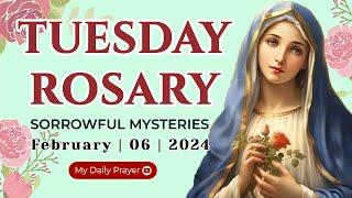 THE ROSARY TODAY  SORROWFUL  MYSTERIES  FEBRUARY 06, 2024 HOLY ROSARY MONDAY | PRAYER FOR GUIDANCE