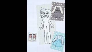 DIY sticker paper doll sprunki wenda Cute dress style outfit