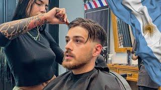 I SHAVED BY A FEMALE BARBER! Argentinian Haircut Vlog