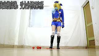 Chinese girl wear cosplay rain boots crush Kagamine Rin military uniform