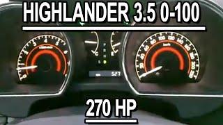 Toyota Highlander 2011 3.5l acceleration 0-100 km\h.