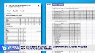 Prix des billets d’avion: Un ultimatum de 3 jours accordé aux transporteurs aériens