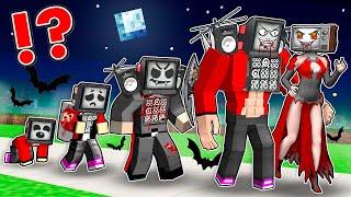 JJ VAMPIRE TV MAN Life Cycle! JJ EVOLUTION with MIKEY in Minecraft - Maizen