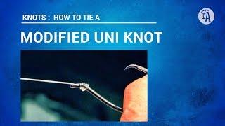 How to tie a modified uni knot (like a snell knot) used for strayline rigs