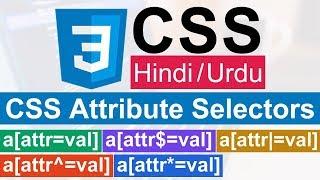 CSS Advanced Selectors ( Attribute Selectors ) Tutorial in Hindi/Urdu