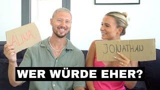 WER WÜRDE EHER?(LACHFLASH) |Jonathan und Alina