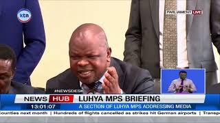 Luhya MPs briefing: Section of Luhya MPs address media