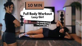 LAZY GIRL FULL BODY WORKOUT - NO JUMPING