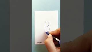 drawing a butterfly using the Alphabet B #art #draw #simpledrawing #simplestroke #short #us #youtube