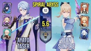 C1 Ayato Taser + C6 Jean Sunfire | Spiral Abyss 5.6 | Genshin Impact