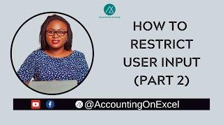 How To Restrict User Input Part2
