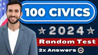 2024-2025 New USCIS Easy Answers for US Citizenship Test, 100 Civics Questions Exam, Ciudadania