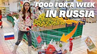 Buying groceries for a week in Russia  How much is it? Cheap supermarket in Moscow!