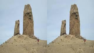 Roque Nublo - Gran Canaria 3D 4K, 3840x2160 hsbs slide show, an indigenous sanctuary