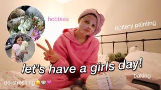 LET'S HAVE A GIRLS DAY🪷creative hobbies, de-stressing, baking + more :)