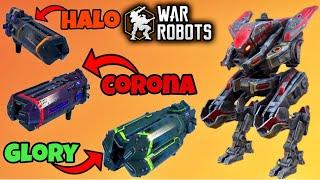 War Robots: KotH rebalanced Gamepaly | New weapons Halo Corona & Glory Hangar