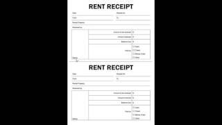 Shop rent receipt template