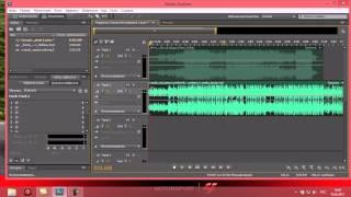 Как свести две дорожки в Adobe Audition CS5.5