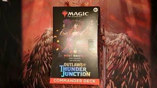 Outlaws of Thunder Junction Most Wanted Commander Precon Opening