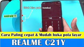 Cara buka pola kunci layar HP Realme yg tidak bisa di reset pabrik menggunakan tombol