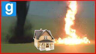 NATURAL DISASTERS VS HOUSES CHALLENGE! - Garry's mod Sandbox