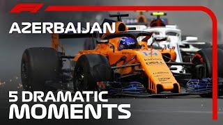 Top 5 Dramatic Moments | Azerbaijan Grand Prix