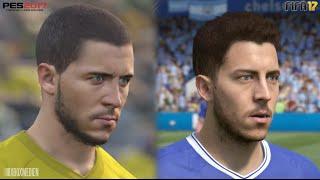 FIFA 17 vs PES 17 Chelsea ALL Player Faces Comparison (Xbox One, PS4, PC)