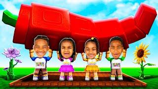 GROW A GARDEN ROBLOX WITH DJ, KYRIE, NOVA, & AYLA | The Princess Clubhouse