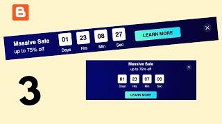 How To Add Discount Countdown Banner To Your Blogger Website
