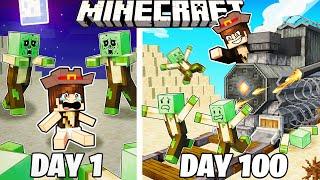 I Survived 100 Days of DEAD RAILS in Minecraft!
