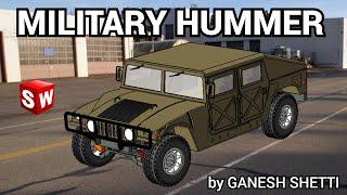 MILITARY HUMMER DESIGN USING SOLIDWORKS BY GANESH SHETTI #HUMVEE #SOLIDWORKS #DEFENCE #VEHICLE #EV