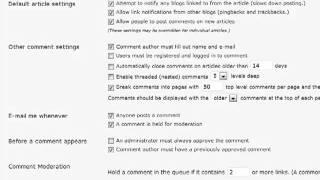 wp - discussion settings