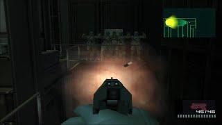 MGS2 - Shooting the Poster in the Engine Room with Guards Nearby