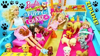 BARBIE PUPPY RV New Barbie Puppy Chase Dog Mobile Home + Frozen Kids & Kelly Doll Play on Playground