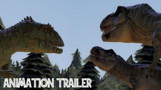 Giganotosaurus vs Tyrannosaurus rex (Jurassic World  Animation Trailer)