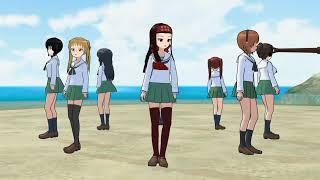 MMD -Girls Und Panzer Oaarai Girls -Get Lucky Dancing