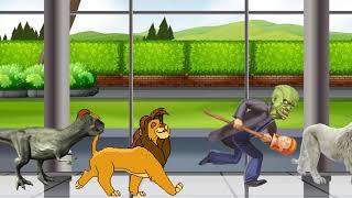 WILD Animal Stampede CHAOS in 3D Cartoon Animation!