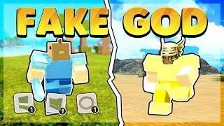 God Tribe vs Fake Crystal Player *PvP* (Roblox Booga Booga)