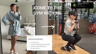 COME TO THE GYM WITH ME (on a Saturday) | quad workout, activewear try on, & life update!